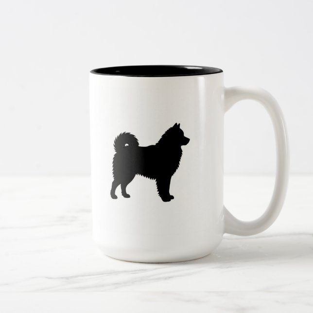 Caneca De Café Em Dois Tons xicara samoyed (Direita)