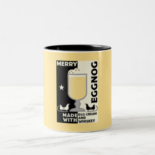 Caneca De Café Em Dois Tons Xmas Eggnog Punch
