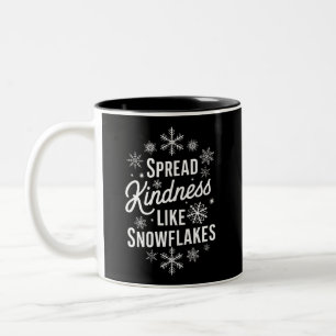 Caneca De Café Em Dois Tons Xmas Espalha a gentileza como os flocos de neve no
