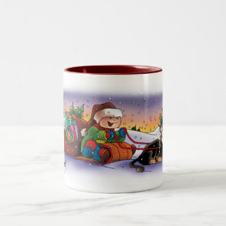 Caneca De Café Em Dois Tons Xmas Mug_Full de Sevigny_Cute
