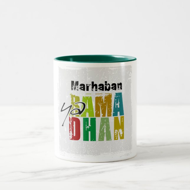 Caneca De Café Em Dois Tons Ya Ramadhan de Marhaban (Centro)