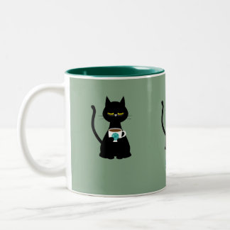 Caneca De Café Em Dois Tons YAAAWN - caneca-gato sonolenta