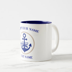 Caneca De Café Em Dois Tons Yacht clube de ancoragem náutica sunset marina