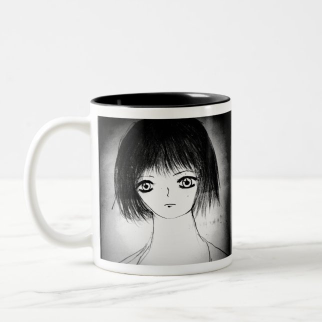 Caneca De Café Em Dois Tons yaie anime manga bonito (Esquerda)
