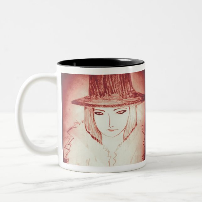 Caneca De Café Em Dois Tons Yaie garota como animação de manga de menino (Esquerda)