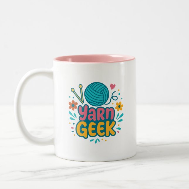 Caneca De Café Em Dois Tons Yarn Geek  (Esquerda)