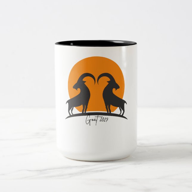 Caneca De Café Em Dois Tons Year of the Goat 2027 (Centro)