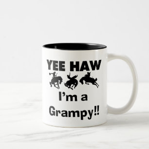Caneca De Café Em Dois Tons Yee Haw, sou uma camiseta e presentes