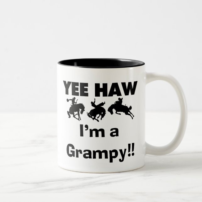 Caneca De Café Em Dois Tons Yee Haw, sou uma camiseta e presentes (Direita)
