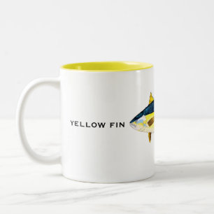 Caneca De Café Em Dois Tons Yellowfin Tuna Mug   Mug de peixe