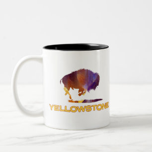 Caneca De Café Em Dois Tons Yellowstone Bison