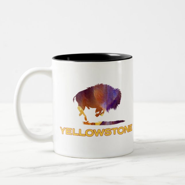 Caneca De Café Em Dois Tons Yellowstone Bison (Esquerda)
