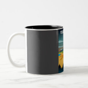 Caneca De Café Em Dois Tons Yellowstone National Park Night Sky Stars Viagem P