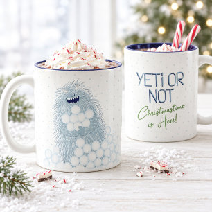 Caneca De Café Em Dois Tons Yeti ou Não É Natal Aqui Natal