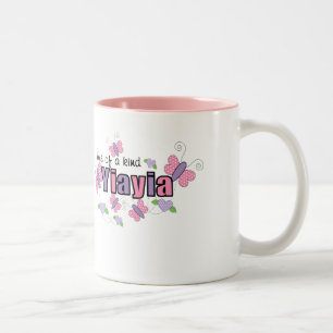 Caneca De Café Em Dois Tons YiaYia Única