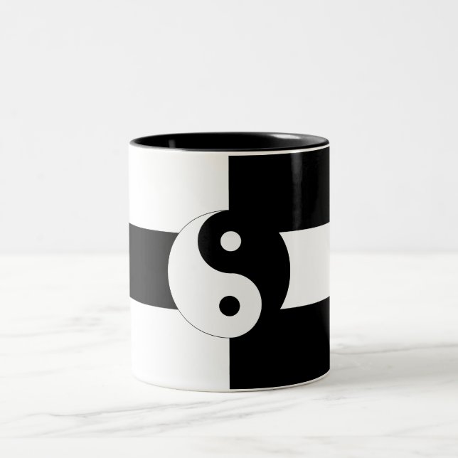 Caneca De Café Em Dois Tons Yin Yang (Centro)