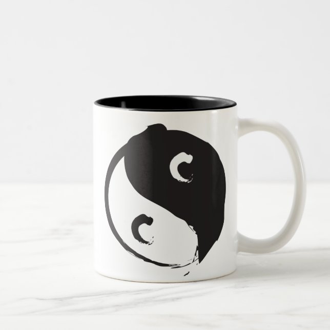 Caneca De Café Em Dois Tons Yin Yang (Direita)