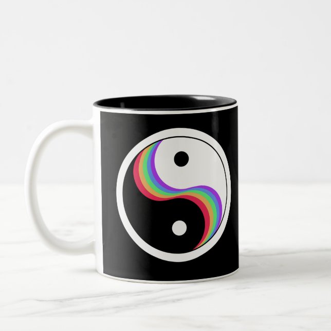 Caneca De Café Em Dois Tons Yin Yang (Esquerda)