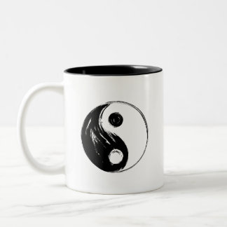 Caneca De Café Em Dois Tons Ying Yang - Black Edition