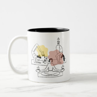 Caneca De Café Em Dois Tons Yoga Coffee Mug