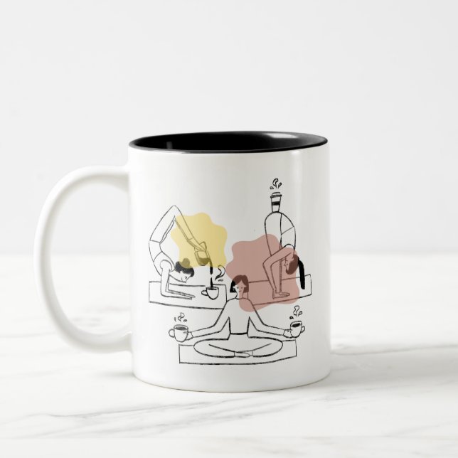 Caneca De Café Em Dois Tons Yoga Coffee Mug (Esquerda)