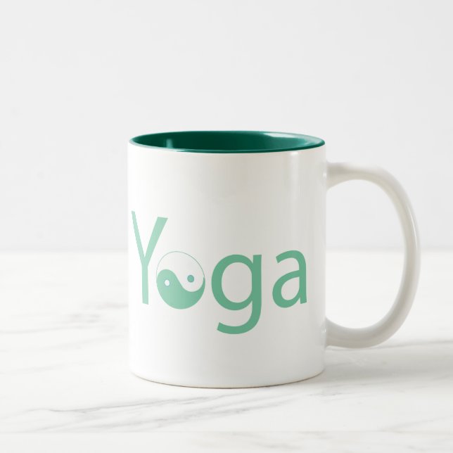 Caneca De Café Em Dois Tons Yoga com Yin Yang (Direita)