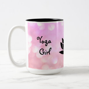 Caneca De Café Em Dois Tons Yoga Girl Namaste design
