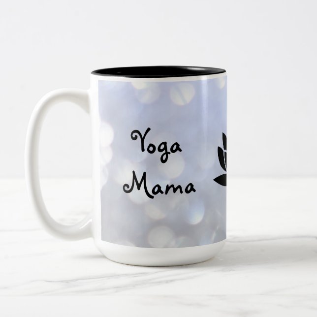 Caneca De Café Em Dois Tons Yoga Mama Namaste design (Esquerda)