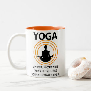 Caneca De Café Em Dois Tons Yoga Meditation Yoga