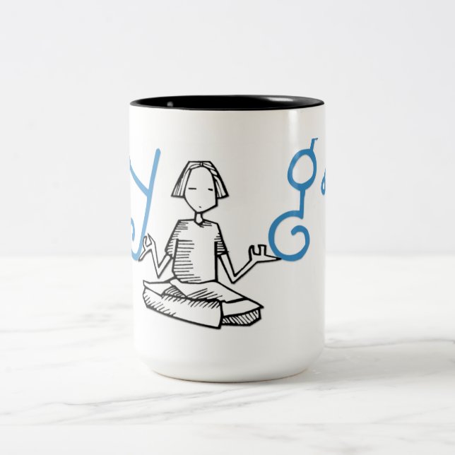 Caneca De Café Em Dois Tons Yoga Mug (Centro)