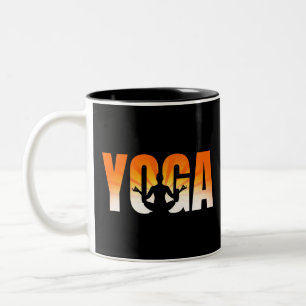 Caneca De Café Em Dois Tons Yoga Sunshine