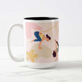 Caneca De Café Em Dois Tons Yoga Tea Mug