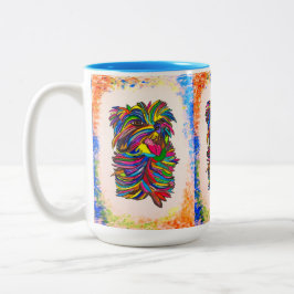 Caneca De Café Em Dois Tons Yorkie BG Love Mug