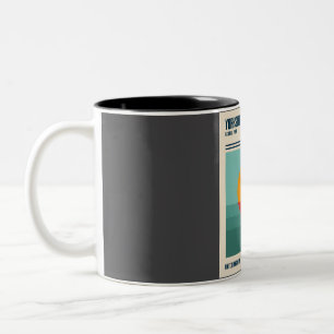 Caneca De Café Em Dois Tons Yorkshire Dales National Park Retro Viagem Art