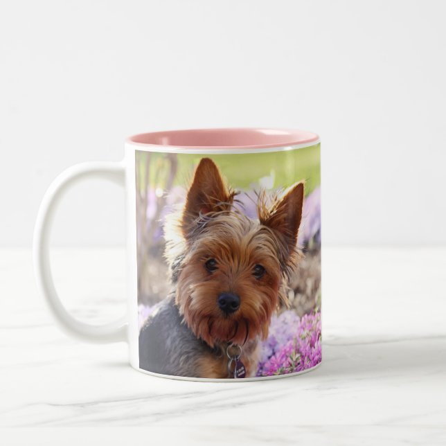 Caneca De Café Em Dois Tons Yorkshire Terrier (Esquerda)