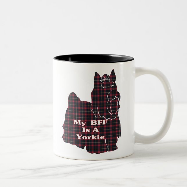 Caneca De Café Em Dois Tons Yorkshire Terrier BFF Mug (Direita)