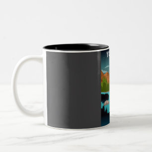 Caneca De Café Em Dois Tons Yosemite National Park Night Sky Sta Nature Trav
