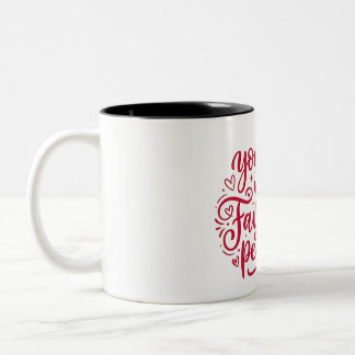 Caneca De Café Em Dois Tons You Are My Favorite Person Red Calligraphy Coffee