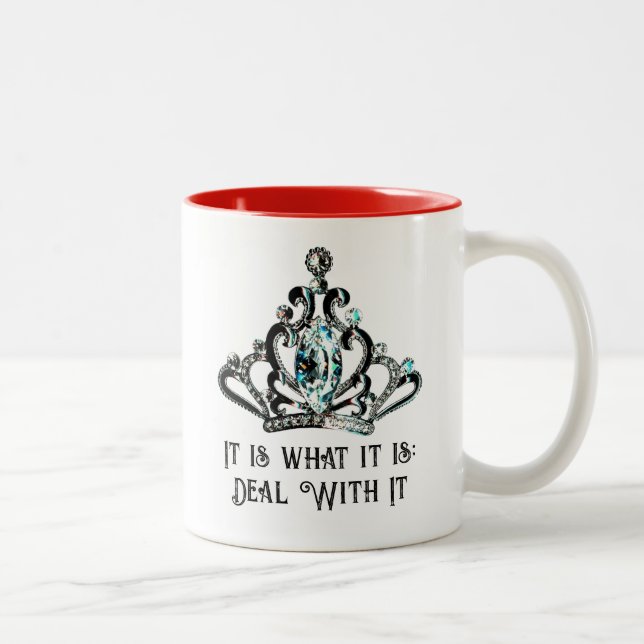 Caneca De Café Em Dois Tons You Will Address Me As QUEEN (Direita)