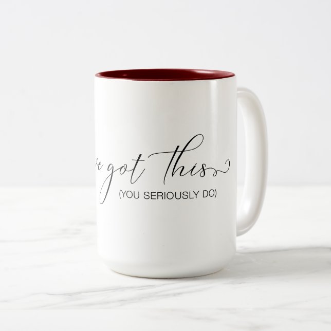 Caneca De Café Em Dois Tons You've obteve este (Frente Esquerda)