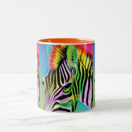 Caneca De Café Em Dois Tons Zany Zebra