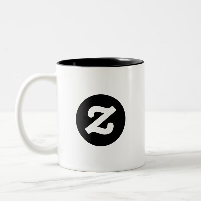 Caneca De Café Em Dois Tons Zazzle CircleZ (Esquerda)