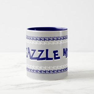 Caneca De Café Em Dois Tons Zazzle Me Blue Mug