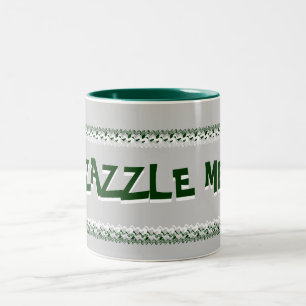 Caneca De Café Em Dois Tons Zazzle Me Green Mug