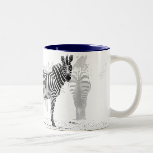Caneca De Café Em Dois Tons Zebra (Direita)