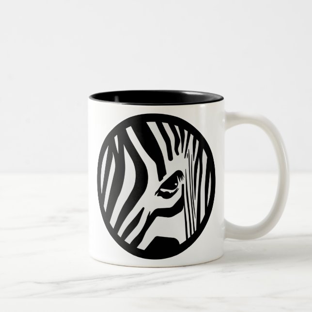Caneca De Café Em Dois Tons Zebra (Direita)
