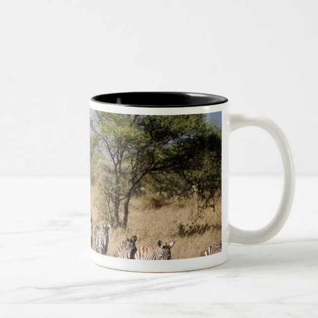 Caneca De Café Em Dois Tons Zebra da migração, Tanzânia (Direita)