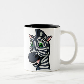 Caneca De Café Em Dois Tons Zebra dos desenhos animados
