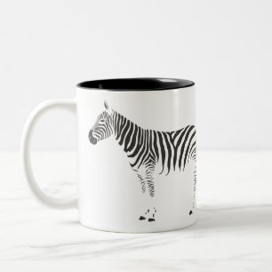 Caneca De Café Em Dois Tons Zebra Envolve-Se