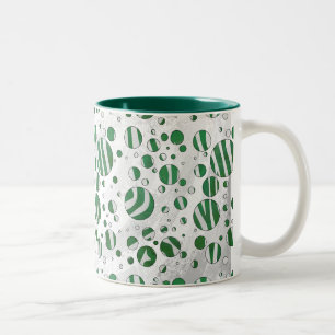 Caneca De Café Em Dois Tons Zebra Green e Bolinhas branca